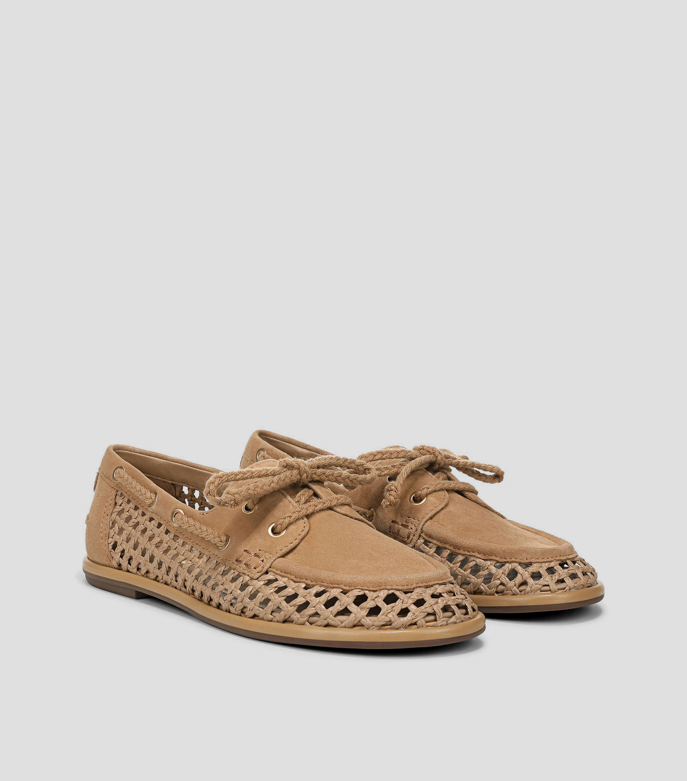 Mocasines planos en gamuza Mujer